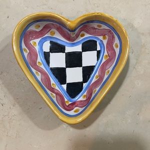 Mackenzie Childs heart shaped bowl